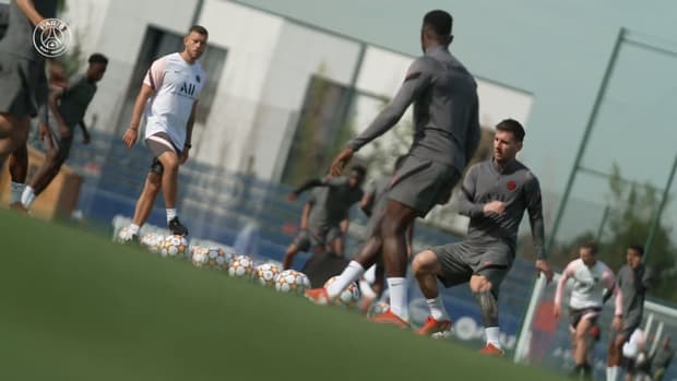 Messi's training session before his first UCL match with PSG